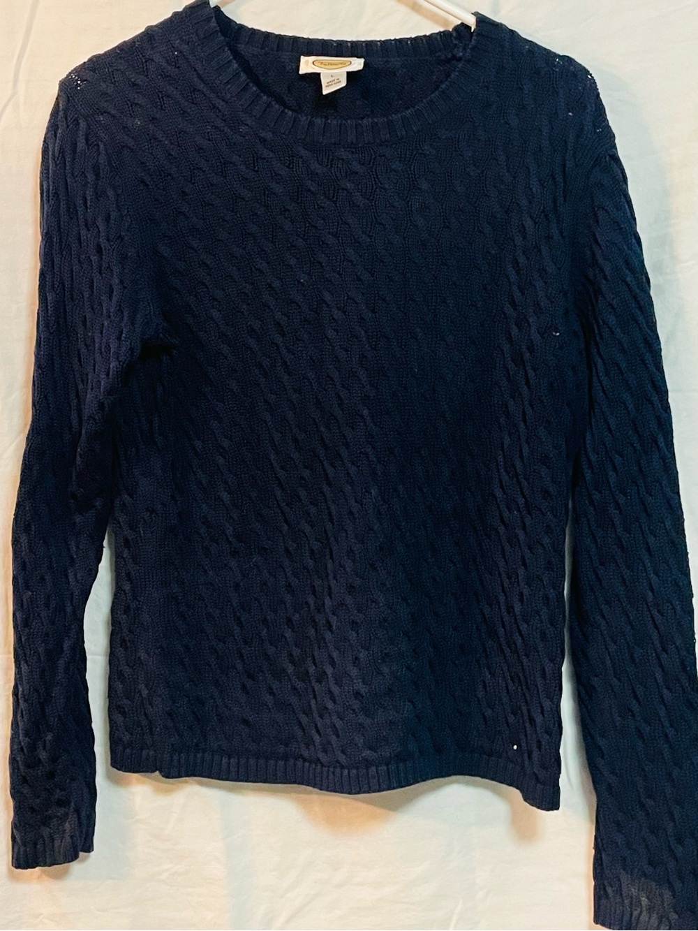 Talbots Navy Cable Knit Sweater